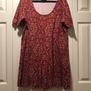 Plus Size Forever 21 Burgundy Paisley Mini Dress